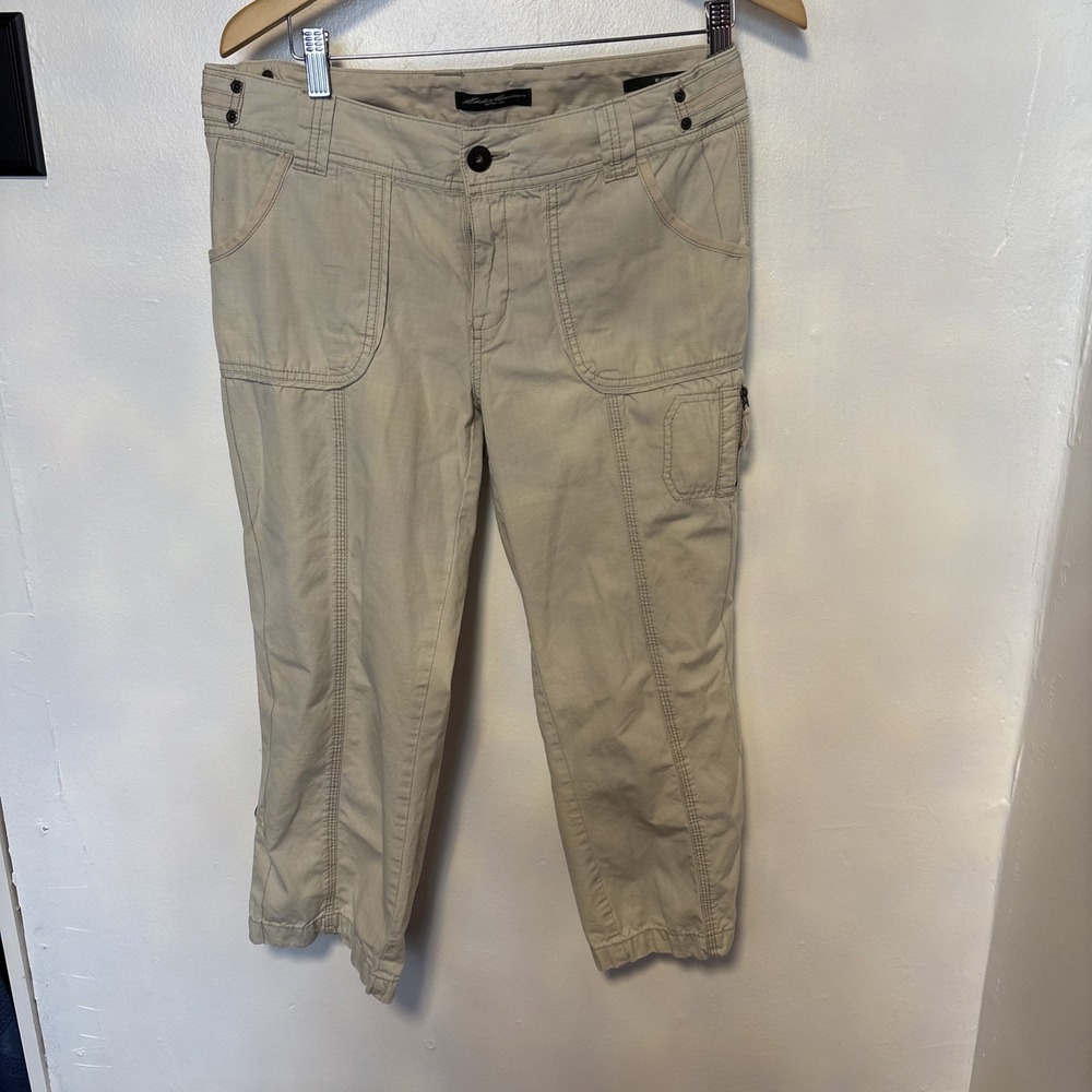 Eddie Bauer Womens Beige  Casual‎ Chino Pants Blakely Fit 6 Long Women's